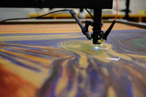 Microfading of The Scream. Photo: Tomasz Łojewski