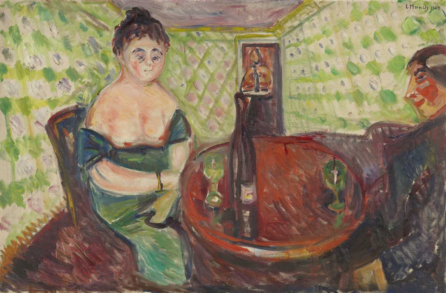 Edvard Munch: Zum Süssen Mädel. Olje på lerret, 1913. Foto © Munchmuseet