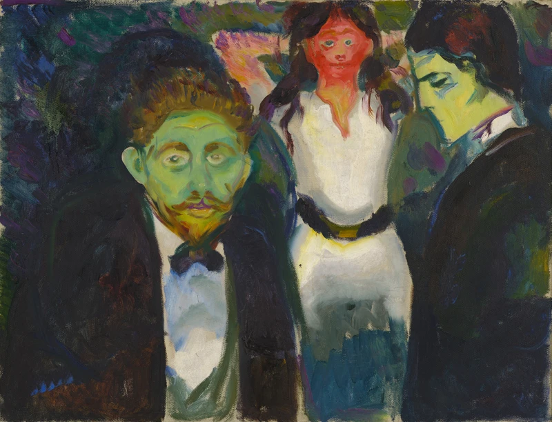Edvard Munch: Sjalusi. Olje på lerret, 1913. Foto © Munchmuseet