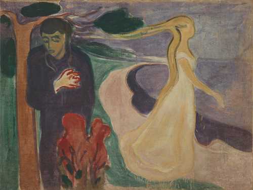 Edvard Munch, Løsrivelse, 1896. Olje(?) på lerret. Foto © Munchmuseet