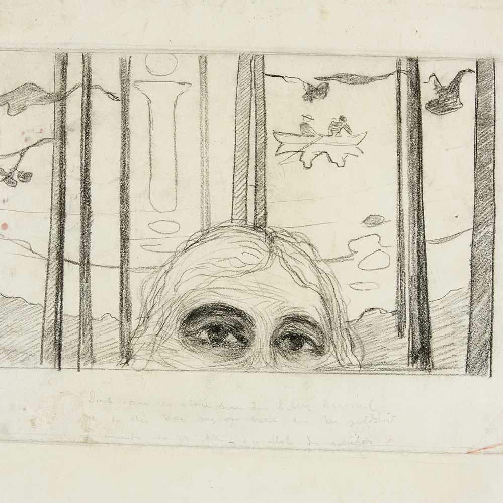 Edvard Munch: Eyes. The Voice. Crayon, black, 1893-96. Photo © Munchmuseet